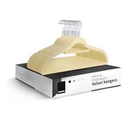 KEPLIN Lot de 20 cintres antidérapants en Velours avec Barre à Cravate et Crochet à 360°, durables et Robustes, Peu encombrants pour Costumes, Vestes et vêtements, Solution de Rangement à Domicile