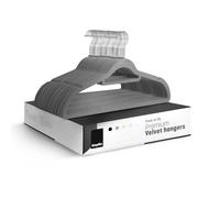 KEPLIN Lot de 30 cintres antidérapants en Velours avec Barre à Cravate et Crochet à 360°, durables et Robustes, Peu encombrants pour Costumes, Vestes et vêtements - Solution de Rangement à Domicile