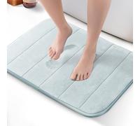 KEPLIN Tapis de Bain en Mousse à mémoire de Forme, Ultra Doux, très Absorbant, antidérapant, Lavable en Machine, Confort Luxueux pour la Maison et la Salle de Bain (50 x 60 cm)