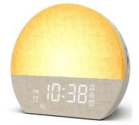 KEPLUG Réveil Lumineux Simulateur d'Aube, Lampe de Reveil avec 2 Réveils