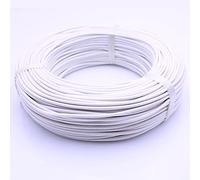 KEPOHK Résistant à la chaleur 300 ° C Fil et câble en silicone haute température tressés en fibre de verre 0,3 mm 0,5 mm 0,75 mm 1,0 mm 1,5 mm 2,5 mm 4 mm 6 mm 2,5 mm-13AWG Blanc