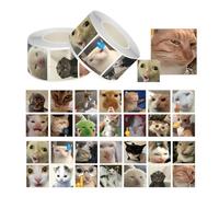 KEPYATI Autocollants Emoji Chat, Pack D'Autocollants De Chat Mème Drôles, Autocollants En Vinyle Imperméables Pour Kindle Bouteilles Téléphones Mobiles, Cadeau Parfait Pour Votre Meilleur Ami (C)