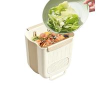 Keqaoe Poubelle murale - Peu encombrante - Pliable - 6 l | Poubelle pour porte d'armoire, salle de bain, chambre à coucher, camping-car, camping, restes alimentaires, porte d'armoire