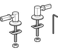 charnières Geberit 598018000 fixation par le haut, chromée, pour siège WC