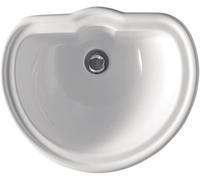 Kerasan Retro lavabo 50x41 cm semi-circulaire encastrée blanc brillant 103101