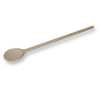 KERAZO Cuillère longue en bois de hêtre - 60/80/100 cm - Ovale ou ronde - Cuillère de cuisine extra longue pour remuer - Idéal pour goulache, four néerlandais, conserve, cuisson au feu, gastronomie
