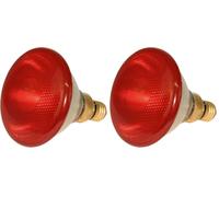 Kerbl 22246 Lampe infrarouge Par38, Ampoule infrarouge, Lampe chauffante d'étable, 100W (Lot de 2)