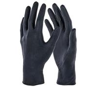 Kerbl 50x Gant Jetable X-Grip Black, 24 cm, unisexes, noirs, taille 8,5-9 / L, sans latex, résistants aux huiles et aux produits chimiques, antidérapants