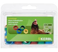 KERBL 72315 Set 4 x 25 Bagues d'Identification pour Élevage/Agriculture Urbaine Couleur Assorti 12 mm