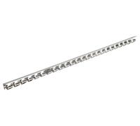 Kerbl Barre à crochets 1,25 m pour rideau à bandes PVC Safestrip, acier inoxydable