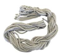 Kerbl Eurofarm 3776 Lot de 10 Cordes en Chanvre avec 4 ficelles et Clips 250 cm x 8 mm