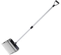 Kerbl Fourche à copeaux pour granulés de paille avec manche idéal pour le nettoyage des granulés de paille