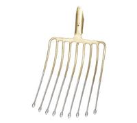 Kerbl Fourche à pommes de terre, 9 dents, dorée sans manche, avec douille à ressort, 36x27 cm