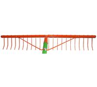Kerbl Râteau à foin métallique sans manche, 22 dents 78 cm de large - laqué - orange