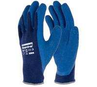 Kerbl Works 1 paire Gant PowerGrab 301, 10/XL, unisexe, bleu, polyester, coton, latex, atelier, construction, artisanat