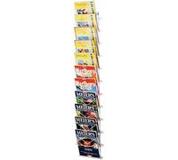 Kerkmann Porte-revues mural 6502 11 cases 26x140cm gris clair