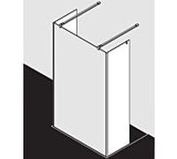 Kermi champ Walk-In XB à un angle XBFFW03020VPK 31.7x200cm, pour combinaison avec système de verre