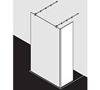 Kermi champ Walk-In XB à un angle XBFFW06020VPK 61,7x200cm, pour combinaison avec système de verre