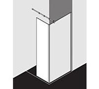 Kermi champ Walk-In XB dans l'angle XBFFW04020VPK 41,7x200cm, à combiner avec le système de verre