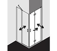 Kermi Diga demi-porte d' Diga Kermi DI2CR07818VPK 78x185cm, argent brillant, verre de sécurité trempé clair, à droite, sur la zone de douche