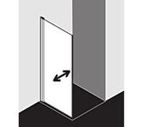 Kermi Diga panneau latéral mobile DITBL09018VPK 90x185cm, argent brillant, verre de sécurité trempé clair, gauche, sur receveur de douche