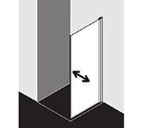 Kermi Diga panneau latéral mobile DITBR09020VAK 90x200cm, argent brillant, TSG clair, droite, sur receveur de douche