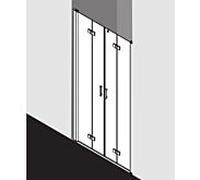 Kermi Diga Porte pliante, pour niche, DI2T412020VAK, DI2T4