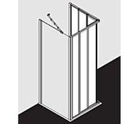 Kermi Ibiza 2000 entrée d'angle ED3 I2ED3075181AK 75x185cm, TSG clairs, 3 parties de portes coulissantes