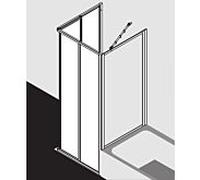 Kermi entrée d' Nova 2000 N2ED20901811K 2 parties, 90 x 185 cm, argent mat Kerolan Fontana