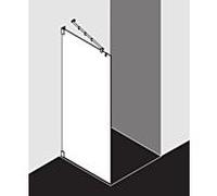 Kermi Filia verre système FITWG08020VAK 80x200cm, argent brillant, verre de sécurité trempé, avec stabilisation à 45 degrés
