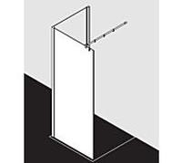 Kermi Filia XP panneau latéral FXTWF10020VPK 100x200cm, argent brillant, verre de sécurité trempé clair, avec stabilisation à 90 degrés
