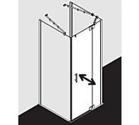 Kermi Filia XP porte battante 2000 - vantail avec partie fixe FX1WR10318VUK 103 x 185 cm, argent brillant, ESG SR Opaco, droite, douche