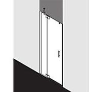 Kermi Filia XP porte battante avec champ fixe pour niche FX1TL08020VPK 80x200cm, argent brillant, verre de sécurité trempé clair, gauche