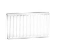 KERMI FTV120600901R1K Radiateur X2 Profil-V Type 12 Hauteur 600x64x900 Blanc, 10 bar, Robinet Droit, avec Couvercles