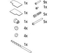Kermi Ibiza 2000 assemblage petites pièces 2534139 set, blanc , I2 EOR / L