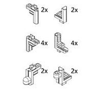 Kermi Ibiza 2000 butt connector 2533856 jeu de pièces de rechange, blanc