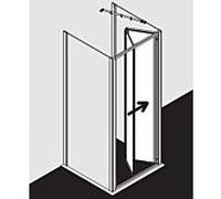 Kermi Ibiza 2000 porte pliante I2FTD080181PK 80 x 185 cm, argent mat brillant, TSG clair Clean