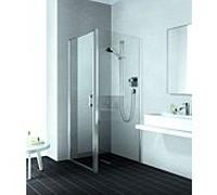 Kermi Liga paroi latérale LITWD093201AK 93x200cm, argent mat brillant, TSG clair, sur la zone de douche