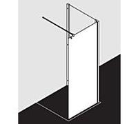 Kermi Liga panneau latéral LITWF080201PK 80x200cm, argent / brillant mat, TSG clear KermiClean, avec stabilisation à 90 degrés