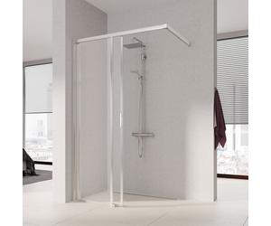 Kermi Liga Paroi de douche à l’italienne avec élément coulissant, LIJ2L110181AK, LIJ2L
