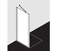 Kermi Liga paroi latérale LITWD07818VPK 78x185cm, argent brillant, verre de sécurité trempé clair, sur la zone de douche