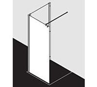 Kermi Liga panneau latéral LITWF09020VAK 90x200cm, argent / brillant, verre de sécurité trempé, avec stabilisation à 90 degrés