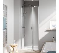 Kermi Liga Porte battante, avec élément annexe, pour niche, pour paroi latérale, LI1OL110181PK, LI1OL
