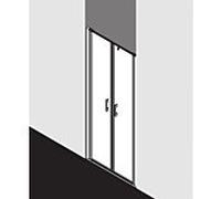 Kermi Liga Porte battante, pour niche, pour paroi latérale, LIPTD08520VPK, LIPTD