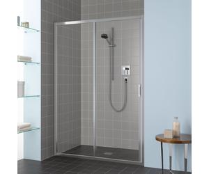 Kermi Liga Porte coulissante, avec élément fixe, pour niche, pour paroi latérale, LIG2L110181PK, LIG2L