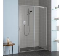 Kermi Liga Porte coulissante, avec élément fixe, pour niche, pour paroi latérale, LIG2R125181PK, LIG2R