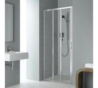 Kermi Liga Porte coulissante, avec élément fixe, pour niche, pour paroi latérale, LIG3L08520VPK, LIG3L