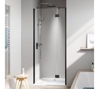 Kermi Liga Porte pivotante avec section fixe, pour niche, LISFR080203AK, LISFR