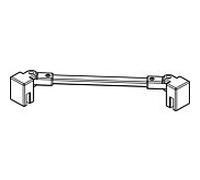 Kermi Liga stabilisation ZDSSVSWLI070 quart de cercle longueur 700 mm, pour paroi latérale / champ fixe, argent / brillant