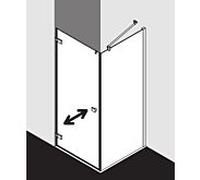 Kermi latérale Mena avec profilé mural METWP100203PK 100 x 200 cm, noir doux, ESG clear Clean, sur receveur de douche